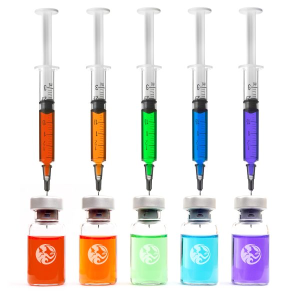 colorful syringes B12 shots